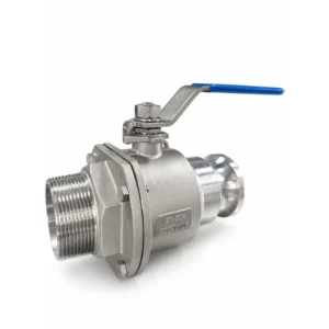 Valvola a sfera a innesto rapido in acciaio inossidabile 316 a due pezzi, con adattatore a innesto rapido maschio-maschio, 1000 WOG