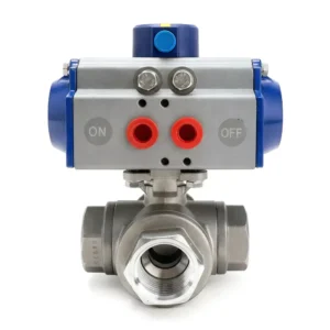 3-Way Pneumatic Ball Valve