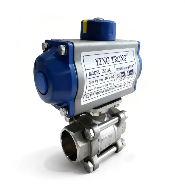 Three-Piece Pneumatic Ball Valve