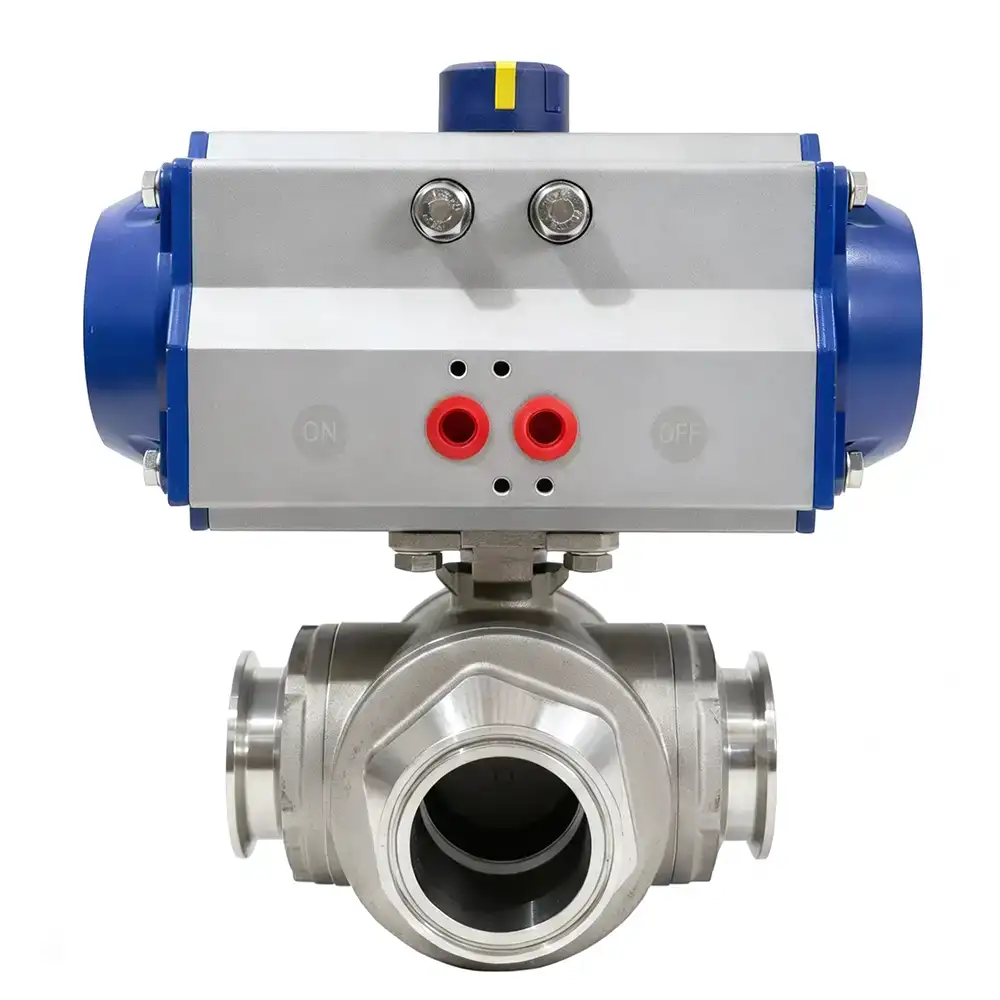 Sanitary Pneumatic 3-Way Ball Valve