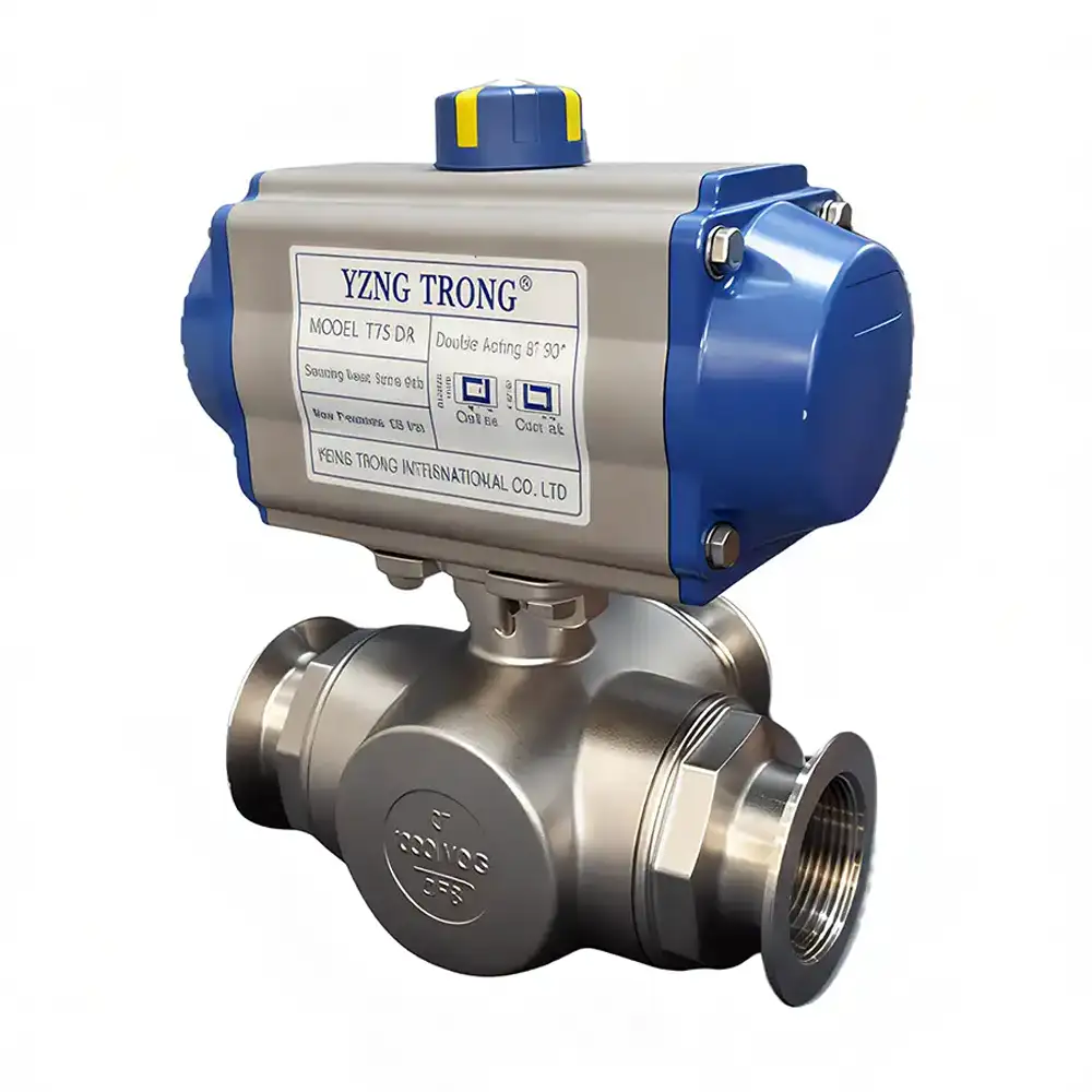 Pneumatic 3-Way Vacuum Ball Valve