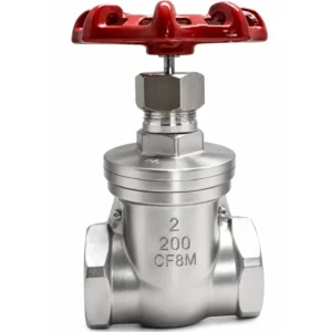 Saracinesca filettata in acciaio inox 316, corpo CF8M, 200 WOG, con volantino rosso - YZNG TRONG