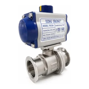 316 stainless pneumatic ball valve with NW50 ISO-KF clamp ends