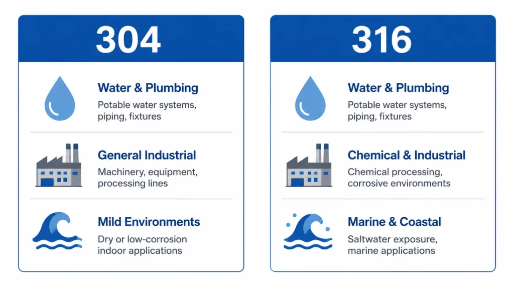 304 vs 316 stainless ball valve material comparison for corrosion and leak resistance