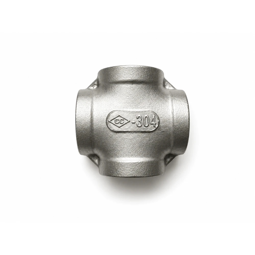 Stainless steel cross pipe fitting 4 way