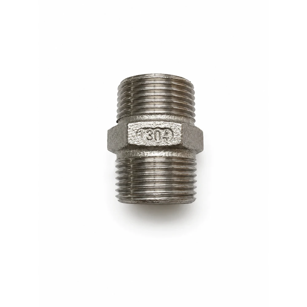 Stainless steel hex nipple