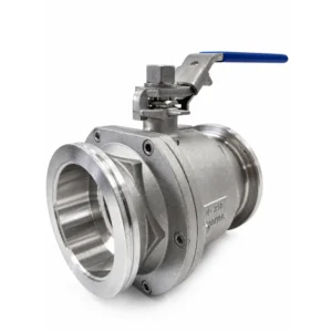 Two-piece manual vacuum ball valve, 316 stainless, ISO-K flange
